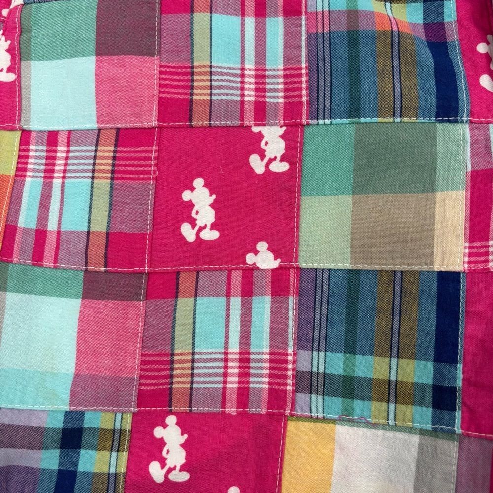 Disney Mickey Mouse Patchwork Madras Bermuda Shor… - image 3
